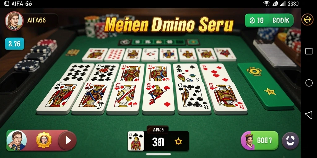 Tampilan gameplay seru AIFA66 dengan pemain bermain Domino.