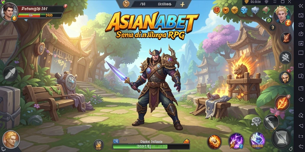 Tangkapan layar utama ASIANABET menampilkan pertarungan seru di dunia RPG.
