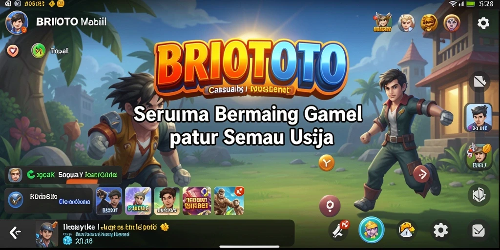 Tampilan gameplay BRIOTOTO yang menghibur dan penuh warna.