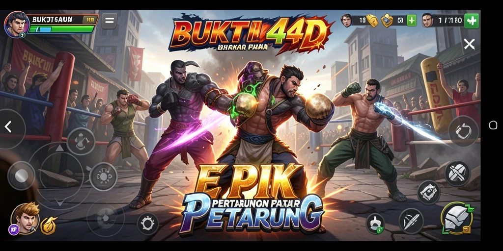 Tampilan pertarungan seru dalam permainan BUKTI4D.