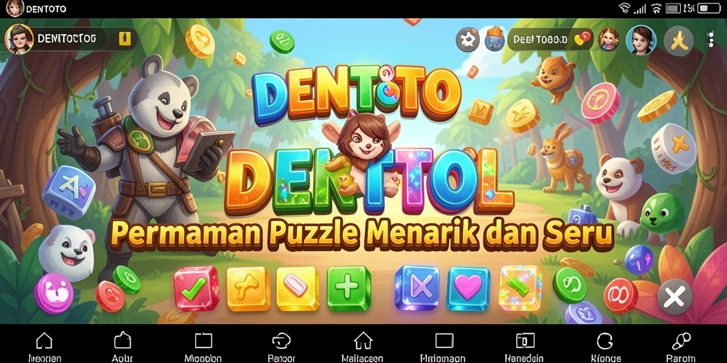Screenshot DENTOTO menampilkan gameplay seru dalam puzzle.