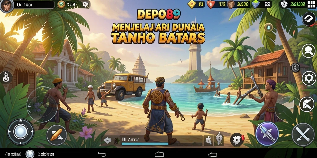 Gameplay DEPO89 yang menampilkan eksplorasi dunia terbuka yang luas.