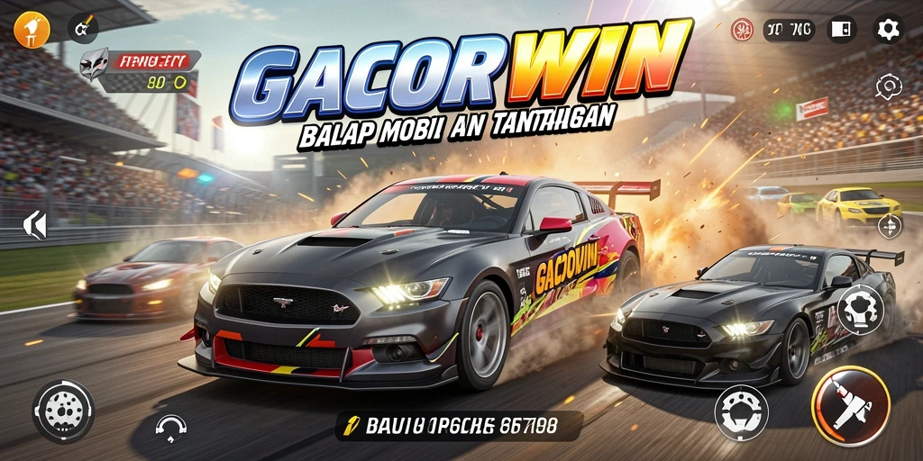 Tampilan menarik dari gameplay balapan GACORWIN yang mendebarkan.