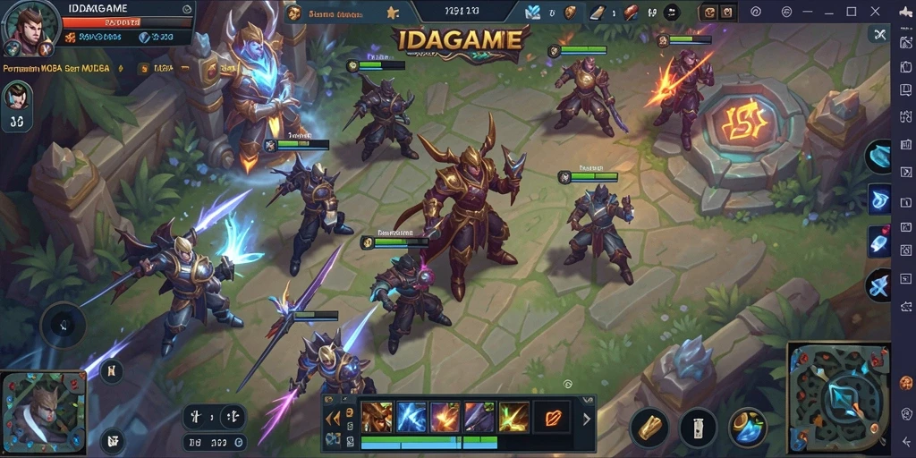 Gameplay seru IDAGAME dengan pertempuran tim yang intens.