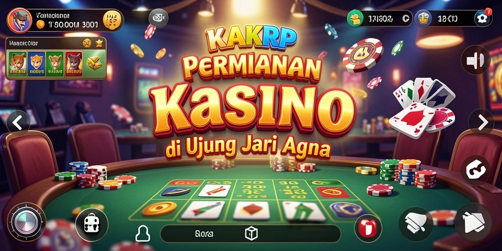 Tampilan gameplay KAKRP menampilkan suasana kasino yang menegangkan dan seru.