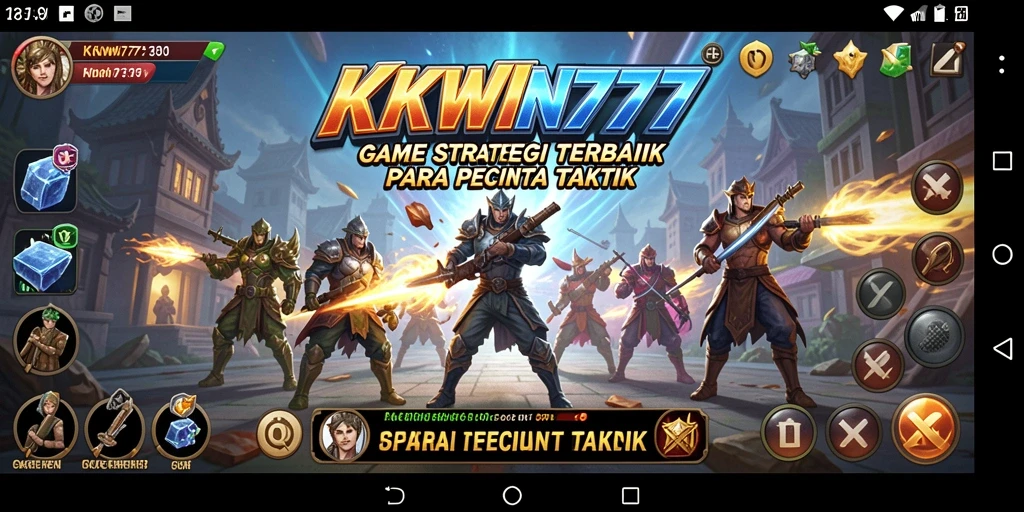 Screenshot permainan KKWIN777 menunjukkan aksi strategis yang mendebarkan.