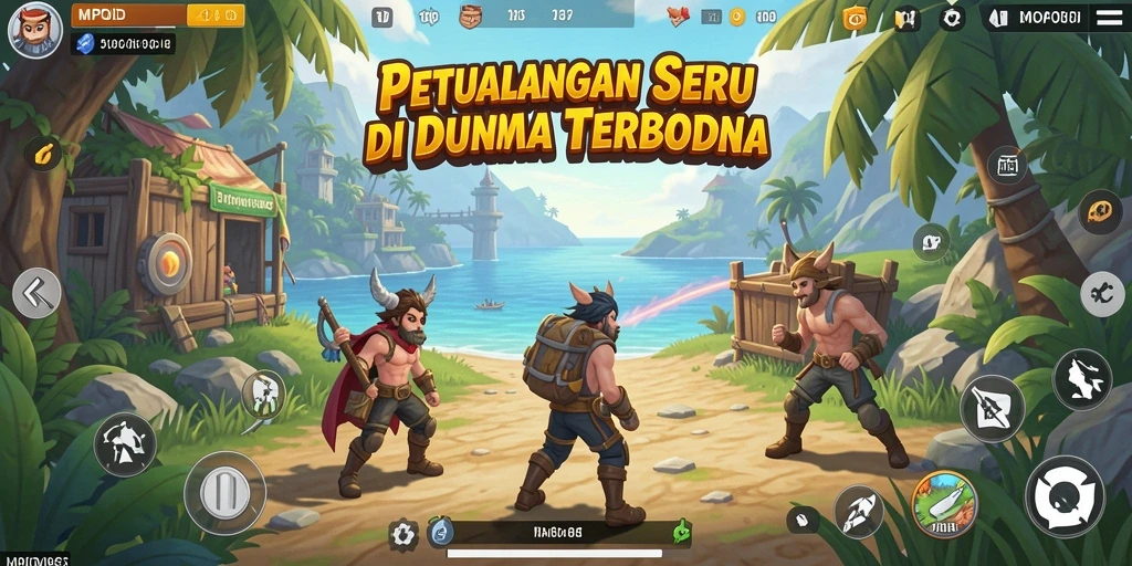 Tampilan gameplay seru di dunia terbuka MPOID.