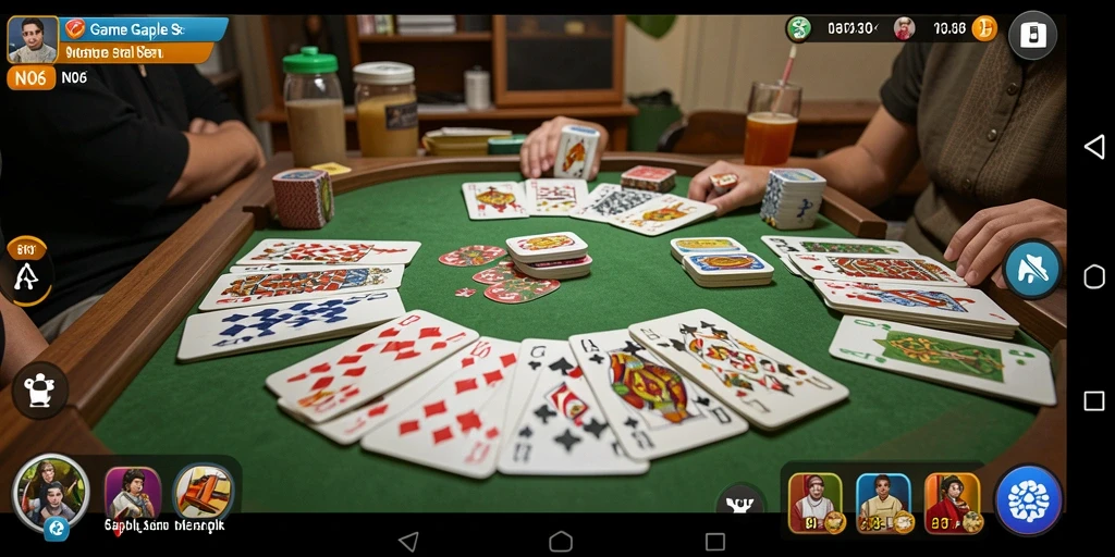Tampilan gameplay N06 yang dinamis dalam permainan Gaple.