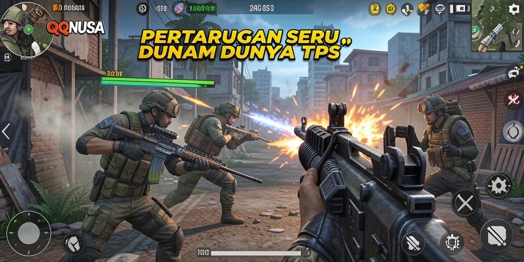 Tampilan gameplay intens dari QQNUSA yang menegangkan.