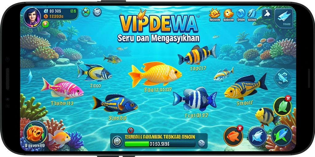Gameplay seru di VIPDEWA saat menembak ikan.