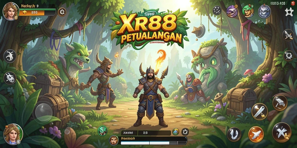Screenshot menampilkan gameplay menarik XR88 di dunia petualangan.